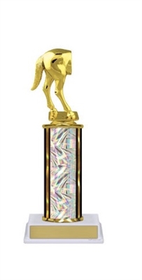 Single Column<BR> Horses Ass Trophy<BR> 10-12 Inches<BR> 9 Colors