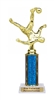 Single Column<BR> Male Bicycle Kick Trophy<BR> 10-12 Inches<BR> 9 Colors
