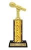 Single Column<BR> Microphone Trophy<BR> 10-12 Inches<BR> 9 Colors