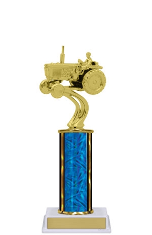 Single Column<BR> Tractor Trophy<BR> 10-12 Inches<BR> 10 Colors