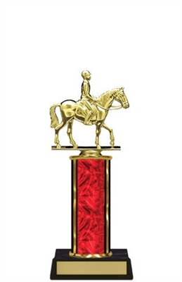 Single Column<BR> Equestrian English Trophy<BR> 10-12 Inches<BR> 9 Colors