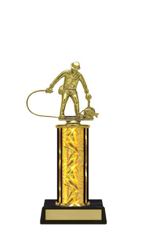 Single Column<BR> Fisherman Trophy<BR> 10-12 Inches<BR> 10 Colors