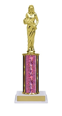 Single Column<BR> Beauty Queen Trophy<BR> 10-12 Inches<BR> 10 Colors