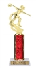Single Column Trophy <BR> Female Motion Bowling <BR> 10-12 Inches<BR> 10 Colors