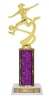 Single Column Trophy<BR> Female Motion Soccer <BR> 10-12 Inches<BR> 9 Colors