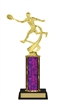 Single Column Trophy <BR> Female Motion Tennis <BR> 10-12 Inches<BR> 10 Colors