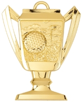Trophy Golf Medal<BR> Gold/Silver/Bronze<BR> 2.75 Inches