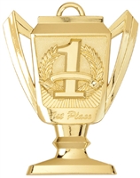 Trophy 1st Place Medal<BR> Gold<BR> 2.75 Inches