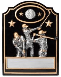 Trio Male Golf <BR>Plaque or Trophy<BR> 5 1/4" x 7"