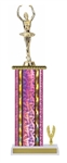 Wide Column with Trim<BR> Ballet Trophy<BR> 12-14 Inches<BR> 10 Colors