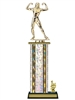 Wide Column with Trim<BR> Female Bodybuilding Trophy<BR> 12-14 Inches<BR> 10 Colors