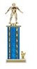 Wide Column with Trim<BR> Football Lineman Trophy<BR> 12-14 Inches<BR> 10 Colors