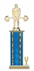 Wide Column with Trim<BR> Deadlift Trophy<BR> 12-14 Inches<BR> 10 Colors