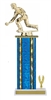 Wide Column with Trim<BR> Male Lawn Bowling Trophy<BR> 12-14 Inches<BR> 10 Colors