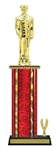 Wide Column with Trim<BR> Dress Fireman Trophy<BR> 12-14 Inches<BR> 10 Colors