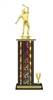 Wide Column with Trim<BR> Cricket Bowler Trophy<BR> 12-14 Inches<BR> 10 Colors
