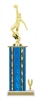 Wide Column with Trim<BR> Female Dunk Basketball Trophy<BR> 12-14 Inches<BR> 10 Colors