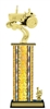 Wide Column with Trim<BR> Tractor Trophy<BR> 12-14 Inches<BR> 10 Colors