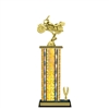 Wide Column with Trim<BR> Touring Motorcycle Trophy<BR> 12-14 Inches<BR> 10 Colors