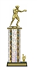 Wide Column with Trim<BR> Boxer Trophy<BR> 12-14 Inches<BR> 10 Colors