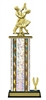 Wide Column with Trim<BR> Dancing Couple Trophy<BR> 12-14 Inches<BR> 10 Colors