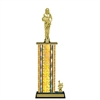 Wide Column with Trim<BR> Queen Trophy<BR> 12-14 Inches<BR> 10 Colors