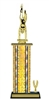 Wide Column with Trim<BR> Female Gymnast Trophy<BR> 12-14 Inches<BR> 10 Colors