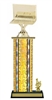 Wide Column with Trim<BR> Computer Trophy<BR> 12-14 Inches<BR> 10 Colors