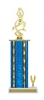 Wide Column with Trim<BR> Female Motion Basketball Trophy<BR> 12-14 Inches<BR> 10 Colors