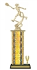 Wide Column with Trim<BR> Womens Tennis Trophy<BR> 12-14 Inches<BR> 10 Colors