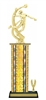 Wide Column with Trim<BR> Female Volleyball Trophy<BR> 12-14 Inches<BR> 10 Colors