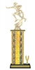 Wide Column with Trim<BR> Female Motion Flag Football Trophy<BR> 12-14 Inches<BR> 10 Colors
