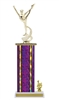 Wide Column with Trim<BR> Dance Squad Trophy<BR> 12-14 Inches<BR> 10 Colors
