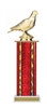 Wide Column<BR> Pigeon Trophy<BR> 12-14 Inches<BR> 10 Colors