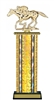 Wide Column<BR> Race Horse Trophy<BR> 12-14 Inches<BR> 10 Colors