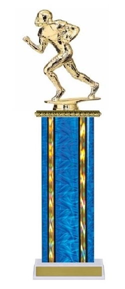 Wide Column<BR> Football Running Back Trophy<BR> 12-14 Inches<BR> 10 Colors