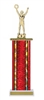 Wide Column<BR> Male Victory Trophy<BR> 12-14 Inches<BR> 10 Colors