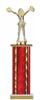 Wide Column<BR> Pom Pom Cheer Trophy<BR> 12-14 Inches<BR> 10 Colors