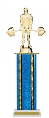 Wide Column<BR> Deadlift Trophy<BR> 12-14 Inches<BR> 10 Colors