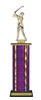 Wide Column<BR> Female Golf Driver Trophy<BR> 12-14 Inches<BR> 10 Colors