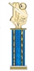 Wide Column<BR> Cricket Theme Trophy<BR> 12-14 Inches<BR> 10 Colors
