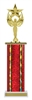 Wide Column<BR> Female Star Victory Trophy<BR> 12-14 Inches<BR> 10 Colors