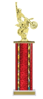 Wide Column<BR> Dirt Bike Trophy<BR> 12-14 Inches<BR> 10 Colors