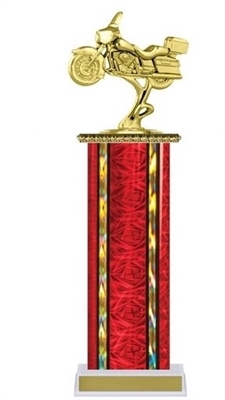Wide Column<BR> Touring Motorcycle Trophy<BR> 12-14 Inches<BR> 10 Colors