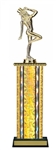 Wide Column<BR> Tap Dancer Trophy<BR> 12-14 Inches<BR> 10 Colors