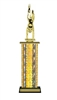 Wide Column<BR> Female Gymnast Trophy<BR> 12-14 Inches<BR> 10 Colors