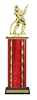 Wide Column<BR> Fireman Trophy<BR> 12-14 Inches<BR> 10 Colors