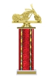 Wide Column<BR> Chopper Motorcycle Trophy<BR> 12-14 Inches<BR> 10 Colors