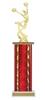 Wide Column<BR> Motion Cheer Trophy<BR> 12-14 Inches<BR> 10 Colors
