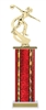 Wide Column<BR> Female Motion Bowler Trophy<BR> 12-14 Inches<BR> 10 Colors